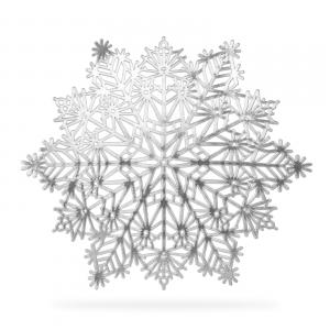 Szilikon edényalátét- tányéralátét - jégkristály - ezüst - 38 cm