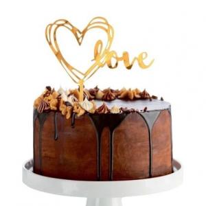 Szív alakú tortadísz