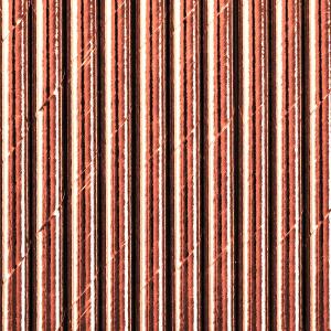 Szívószál papírból, rose gold 10 db/cs
