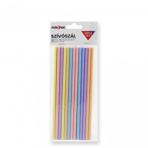 Szívószál pasztell 25db 19,5cm