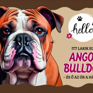 Tálalátét - lábtörlő Angol Bulldog kutyás 60x40cm