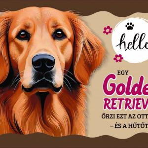 Tálalátét - lábtörlő Golden Retriever kutyás 60x40cm