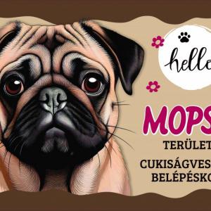 Tálalátét - lábtörlő Mopsz kutyás 60x40cm