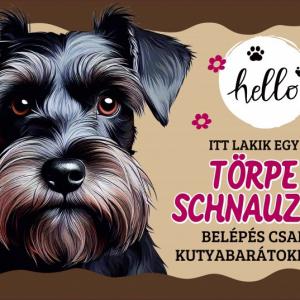 Tálalátét - lábtörlő Törpe Schnauzer kutyás 60x40cm