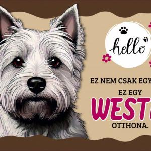 Tálalátét - lábtörlő Westie kutyás 60x40cm