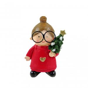 Télanyó figura szemüveges piros 10cm 469399