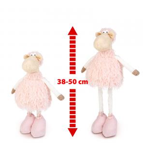 Textil dekoráció - bárány - teleszkópos - 50 x 19 x 15 cm