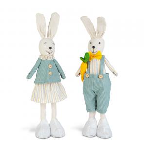 Textil dekoráció - nyuszi - 50 x 17 x 8 cm - 2 féle