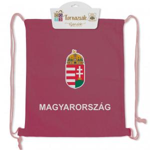 Tornazsák Címeres Magyarország 35x40cm bordó