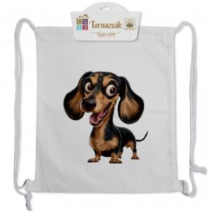 Tornazsák Tacskó vicces 35x40cm