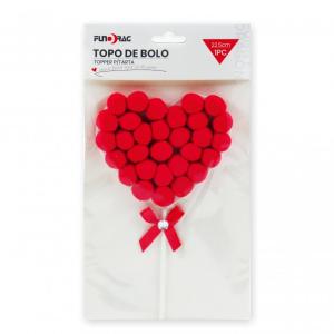 Torta dekoráció szív 20cm