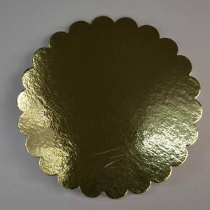 Tortapapír karton tálca fodros szélű 20cm 1db arany színű