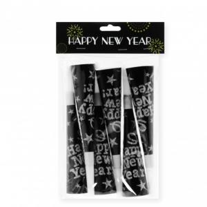 Trombita Happy New Year arany/ezüst 6db 19cm