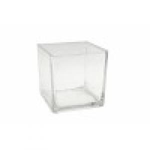 Üveg kocka 12*12*12cm átlátszó