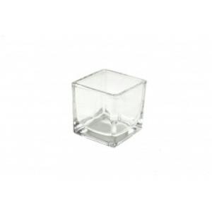 Üveg kocka 8*8*8cm átlátszó