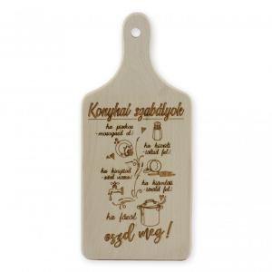 Vágódeszka Konyhai szabályok 35cm