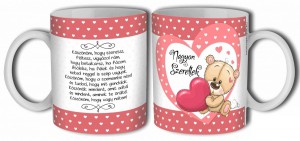 Valentin Napi Ajándék - Évfordulós Ajándékok - Köszönöm, hogy szeretsz - Bögre