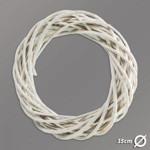 Vessző koszorú fehér 35cm