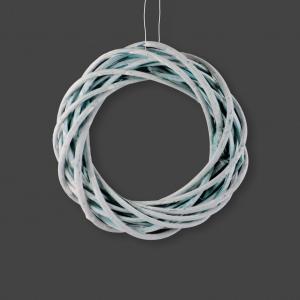 Vessző koszorú mentazöld 15cm