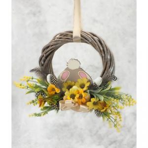 Vessző koszorú szürke 20cm