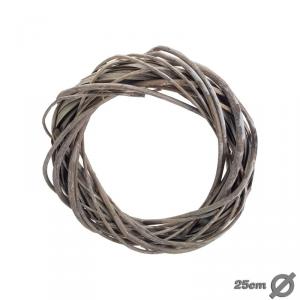 Vessző koszorú szürke 25cm