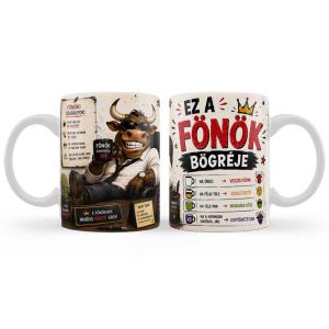 Vicces Bögre 3 dl - Ez A Főnök Bögréje - Vicces Ajándék Főnöknek