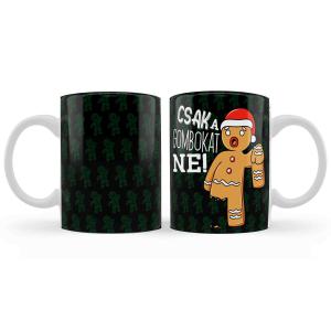 Vicces Bögre - Karácsonyi Bögre - Csak A Gombot Ne Shrek- Karácsonyi Ajándék