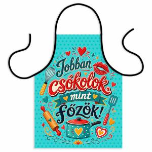 Vicces Kötény – Jobban Csókolok, Mint Főzök - Vicces Ajándék Férfiaknak, Nőknek