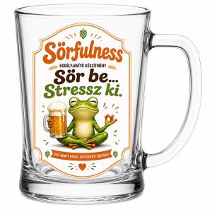 Vicces Söröskorsó 500 ml – Sörfulness Sör be, Stressz ki
