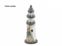 Világítótorony szürke/fehér 24cm vagy fehér/szürke színben