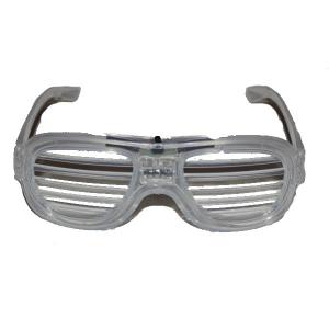 Villogó party szemüveg ledcsíkos, fehér