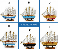 Vitorlás Hajó Dekoráció – 16 cm (Választható Típus)