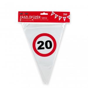 Zászlófüzér 20. évszámos 12db 3m