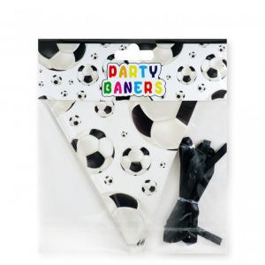 Zászlófüzér focis 6db 17x18cm-es zászlóval