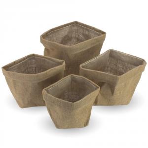 Zsák kaspó szett - impregnált 4db/szett