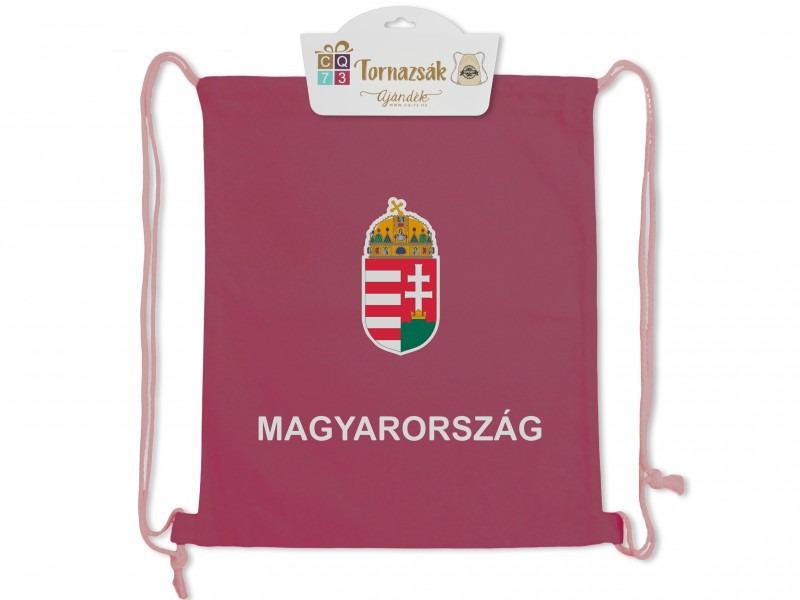 Tornazsák Címeres Magyarország 35x40cm bordó