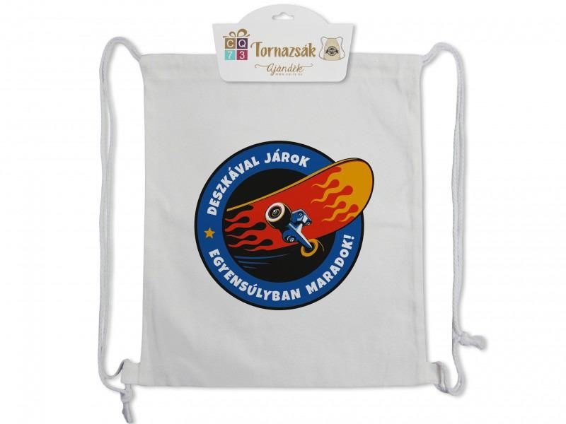 Tornazsák Deszkával járok 35x40cm