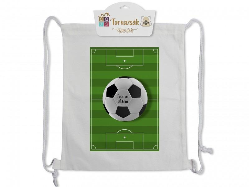 Tornazsák Foci az életem 35x40cm