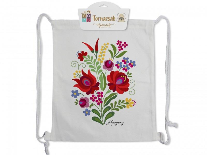 Tornazsák Kalocsai minta Hungary 35x40cm