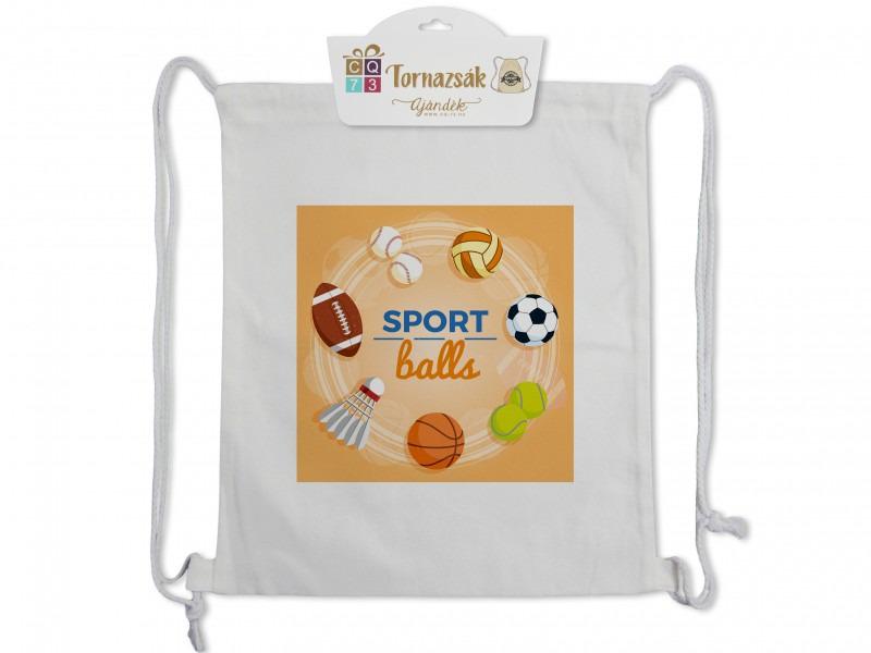 Tornazsák Sport Balls 35x40cm