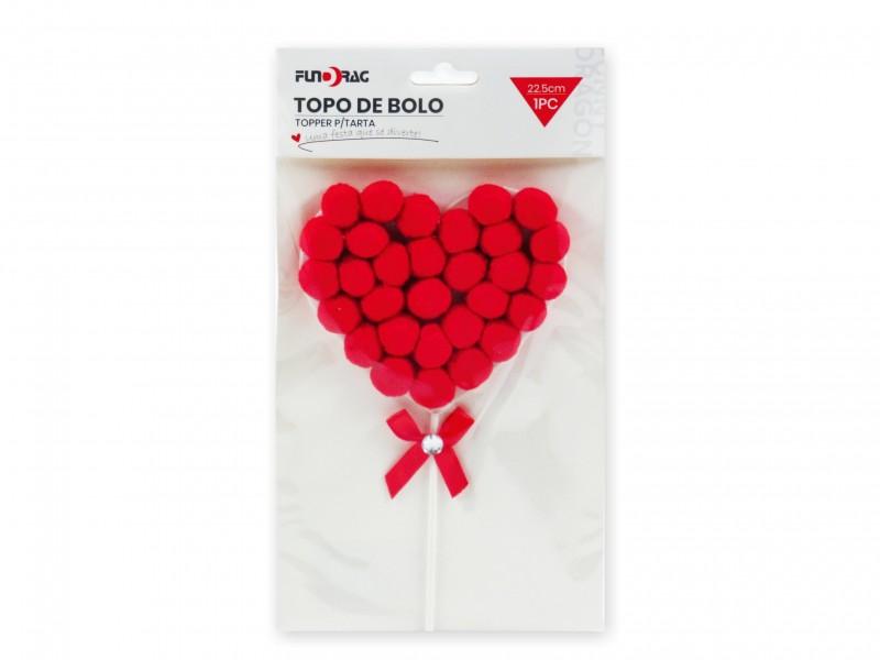 Torta dekoráció szív 20cm