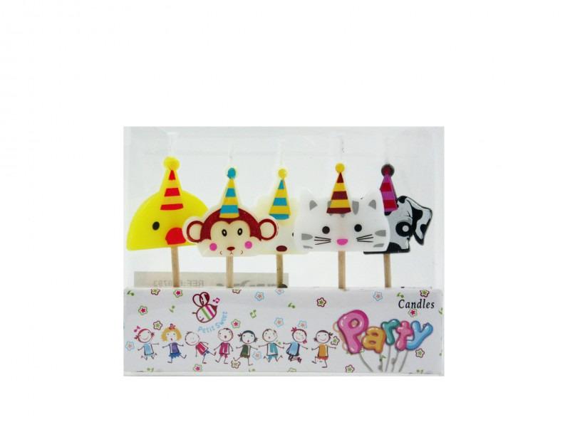 Tortagyertya bohóc állatos 5db