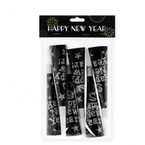 Trombita Happy New Year arany/ezüst 6db 19cm