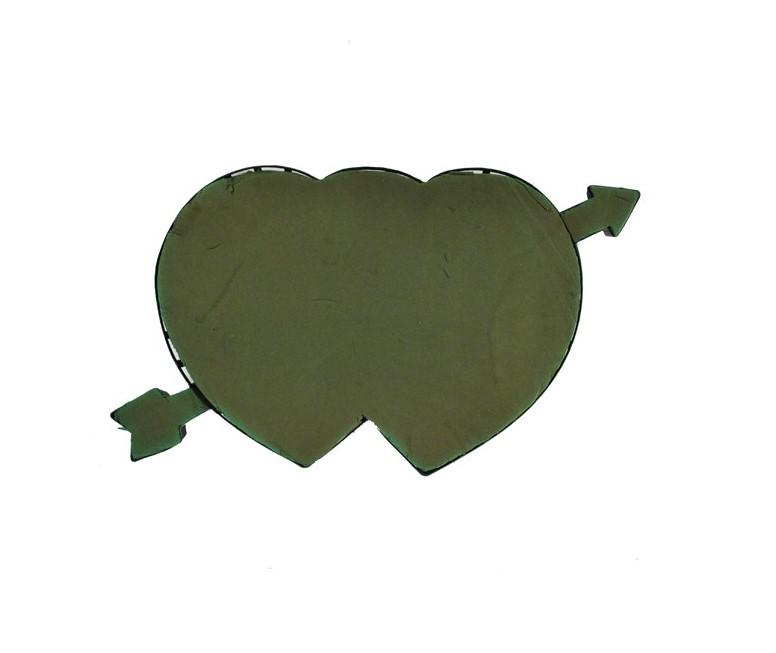 Tűzőhab autocorso vizes dupla szív D 60 cm zst