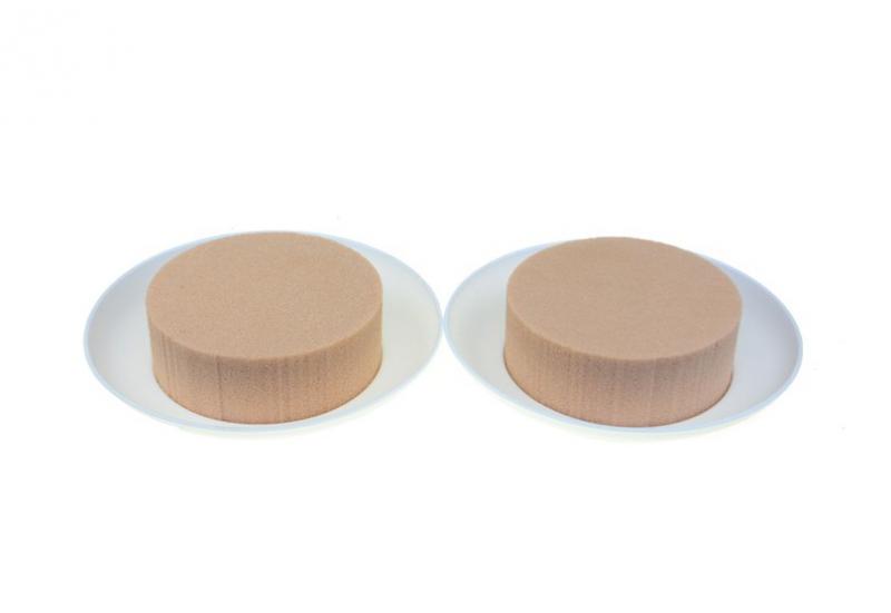 Tűzőhab száraz kerek tálban D27/17*8cm fehér 1 db