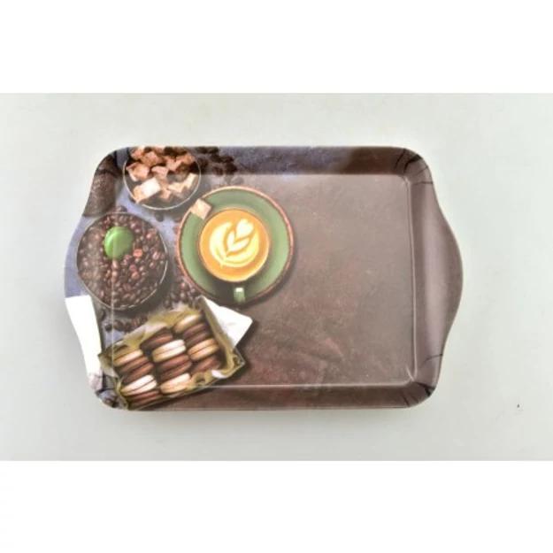 Uzsonnás tálca 21x14,3x2cm Kávé + sütemény