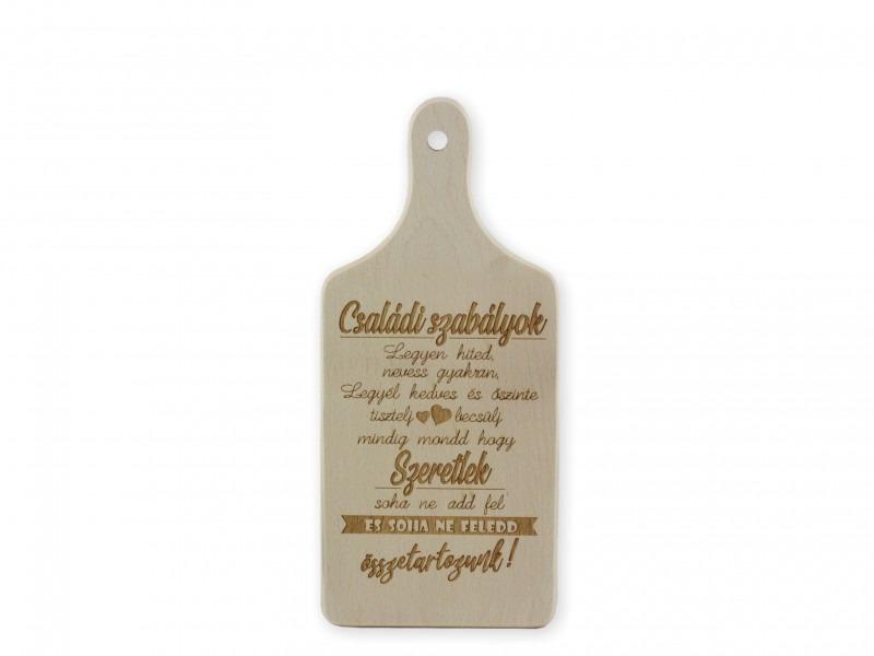 Vágódeszka Családi szabályok 26,5cm