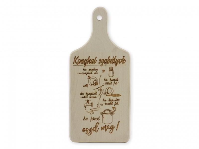 Vágódeszka Konyhai szabályok 35cm