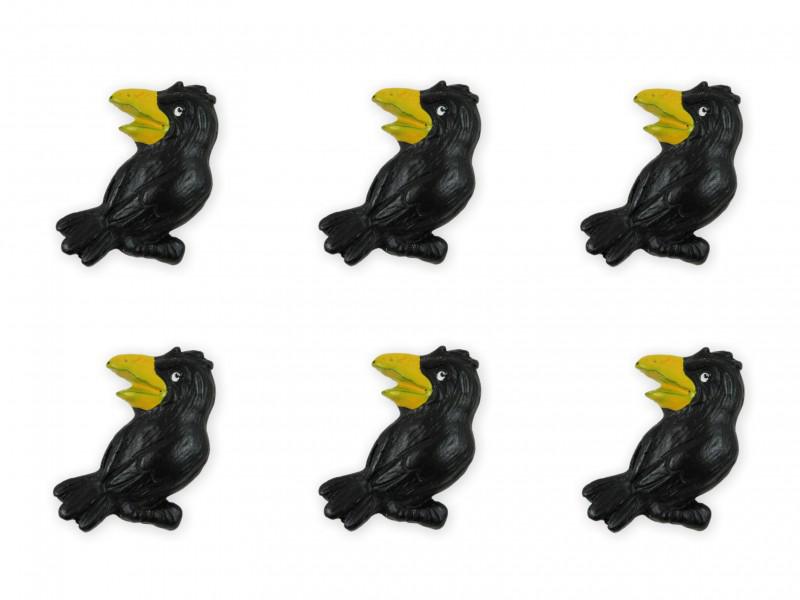 Varjú figura öntapadós 6db 4cm