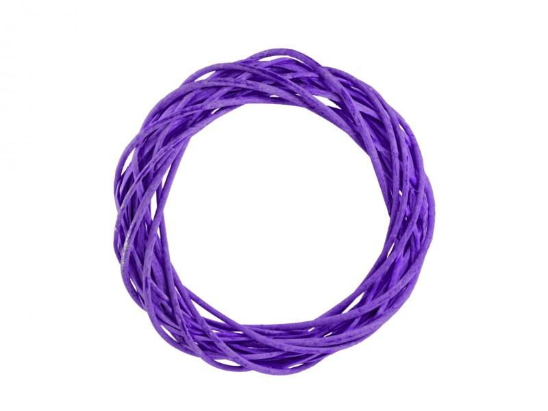 Vessző koszorú alap lila 25cm